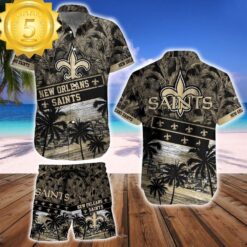 New Orleans Saints Team NFL Hawaiian Shirt And Beach Short - available at - sportfansshop.com