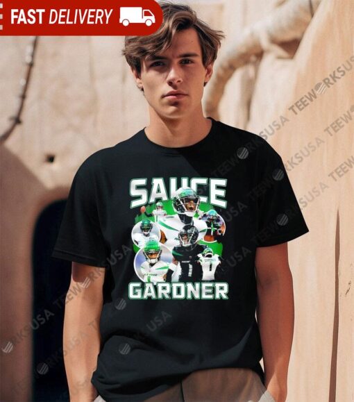 New York Jets Sauce Gardner graphic shirt - available at - sportfansshop.com