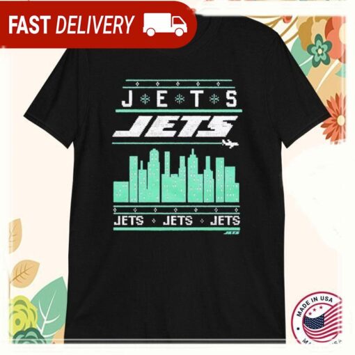 New York Jets Ugly Holiday Christmas T-shirts - available at - sportfansshop.com