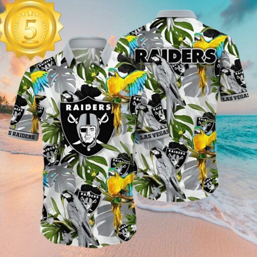 NFL Las Vegas Raiders Flower Hawaiian Shirt - available at - sportfansshop.com