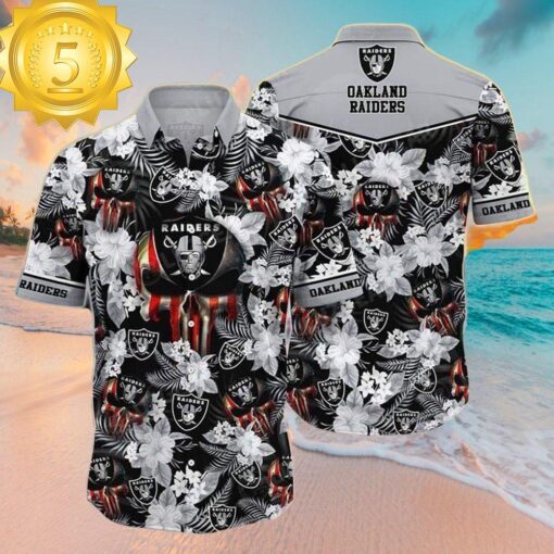 NFL Las Vegas Raiders Hawaiian Shirt - available at - sportfansshop.com