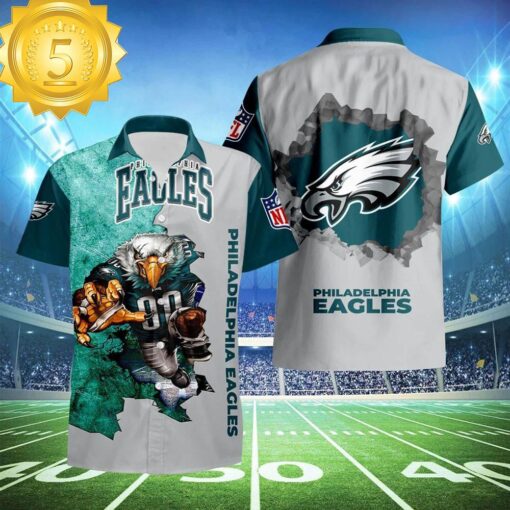 Nfl Philadelphia Eagles Hawaiian Shirt - available at - sportfansshop.com