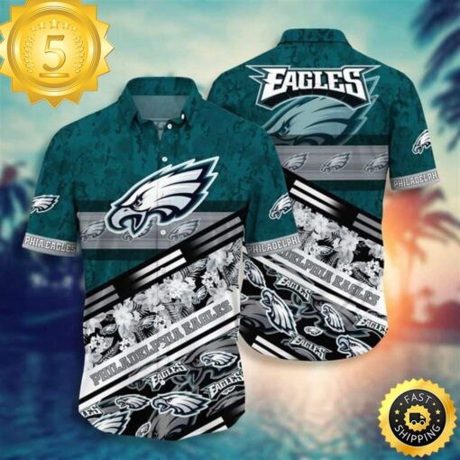 NFL Philadelphia Eagles Hawaiian Shirt Beach Gift For Football Fans - available at - sportfansshop.com