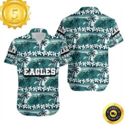 NFL Philadelphia Eagles Hawaiian Shirt Coconut Trees Gift For Beach Trip - available at - sportfansshop.com