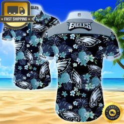 NFL Philadelphia Eagles Hawaiian Shirt Tropical Pineapple Pattern - available at - sportfansshop.com