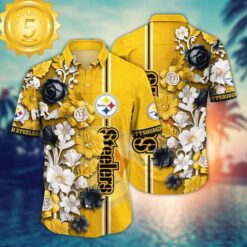 Nfl Pittsburgh Steelers Flower Hawaiian Shirt And - available at - sportfansshop.com