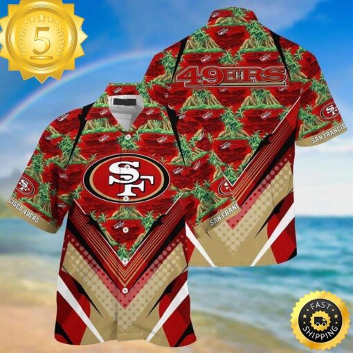 NFL San Francisco 49ers Hawaiian Shirt Beach Gift For Friend - available at - sportfansshop.com