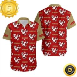 NFL San Francisco 49ers Hawaiian Shirt Mickey Mouse Flower - available at - sportfansshop.com