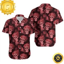 NFL San Francisco 49ers Hawaiian Shirt Mystery Skull And Flower - available at - sportfansshop.com