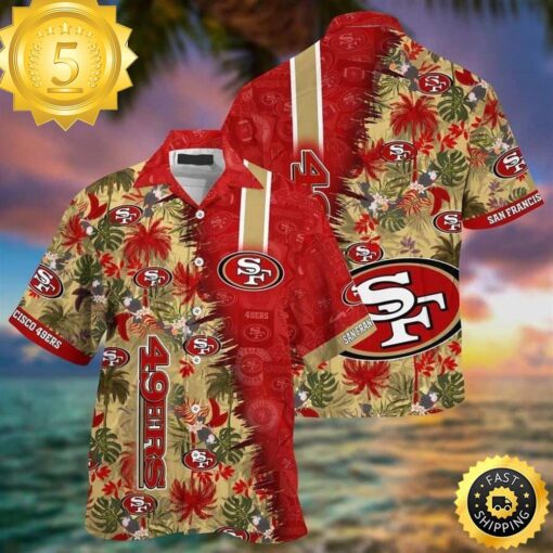 NFL San Francisco 49ers Hawaiian Shirt Summer Vacation Gift - available at - sportfansshop.com