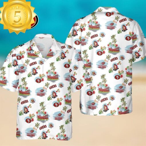 NFL San Francisco 49ers State and Tropical Hawaiian Shirt - available at - sportfansshop.com