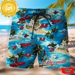 NFL Tampa Bay Buccaneers Custom Name Hawaiian Short - available at - sportfansshop.com