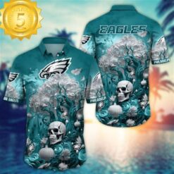 Philadelphia Eagles Halloween Skull Pumpkin – NFL Hawaiian Shirt - available at - sportfansshop.com