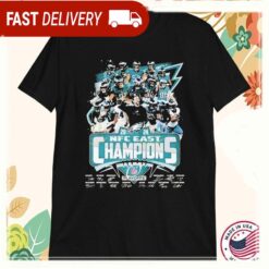 Philadelphia Eagles NFC East Division Champions 2024 Playoffs NFL Signatures T-Shirts - available at - sportfansshop.com