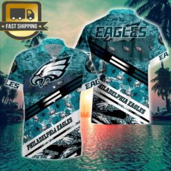 Philadelphia Eagles Nfl 3d Camo Floral Hawaiian Shirt - available at - sportfansshop.com