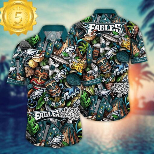 Philadelphia Eagles Nfl New Summer Floral Hawaiian Shirt - available at - sportfansshop.com