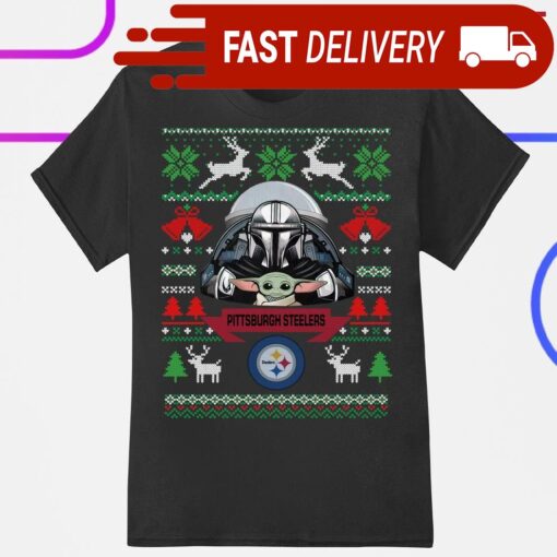 Pittsburgh Steelers Darth Vader Baby Yoda Star Wars NFL Football Christmas shirt - available at - sportfansshop.com