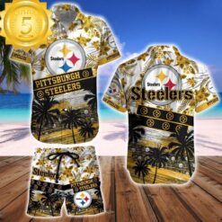 Pittsburgh Steelers NFL Summer Hawaiian Shirt And Beach Short - available at - sportfansshop.com