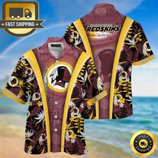 Redskins Beachwear For Men Nfl Sport Hawaiian Shirt - available at - sportfansshop.com