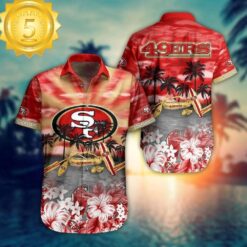 San Francisco 49ers NFL Hawaiian Shirt And Short Tropical Pattern New Hot Trend Summer For NFL Football Fans - available at - sportfansshop.com