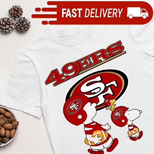 San Francisco 49ers Snoopy and Charlie Brown Peanuts shirt - available at - sportfansshop.com