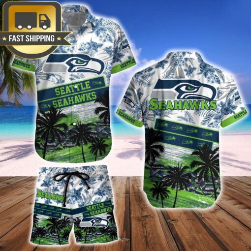 Seattle Seahawks NFL Summer Hawaiian Shirt And Beach Short - available at - sportfansshop.com