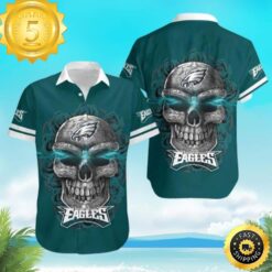 Sugar Skull NFL Philadelphia Eagles Hawaiian Shirt - available at - sportfansshop.com