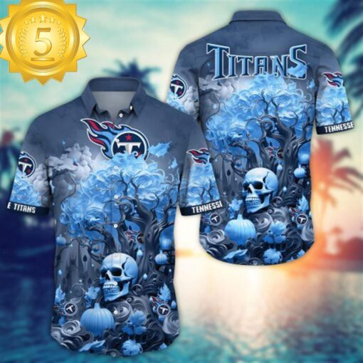 Tennessee Titans Halloween Skull Pumpkin – NFL Hawaiian Shirt - available at - sportfansshop.com