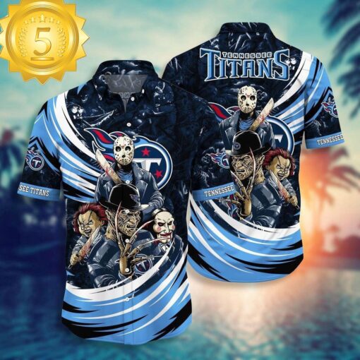 Tennessee Titans NFL Halloween Horror Movies Hawaiian Shirts - available at - sportfansshop.com