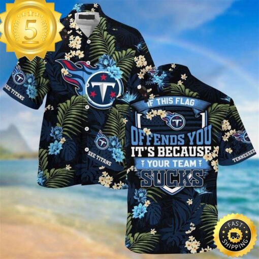 Tennessee Titans-Sucks Beachwear For Men Nfl Sport Hawaiian Shirt - available at - sportfansshop.com