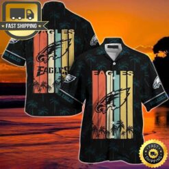 Vintage NFL Philadelphia Eagles Hawaiian Shirt Beach Gift For Dad - available at - sportfansshop.com