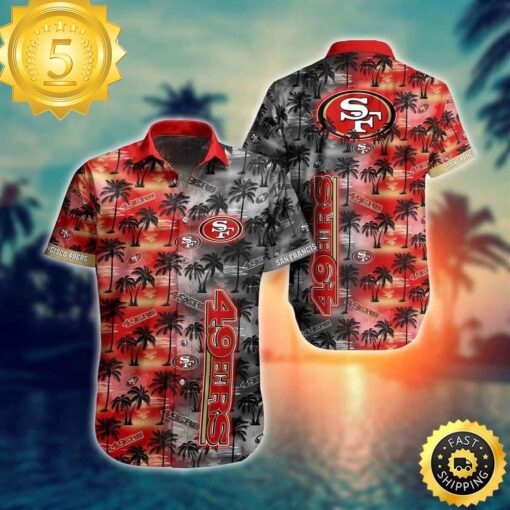 Vintage NFL San Francisco 49ers Hawaiian Shirt Beach Vacation Gift - available at - sportfansshop.com