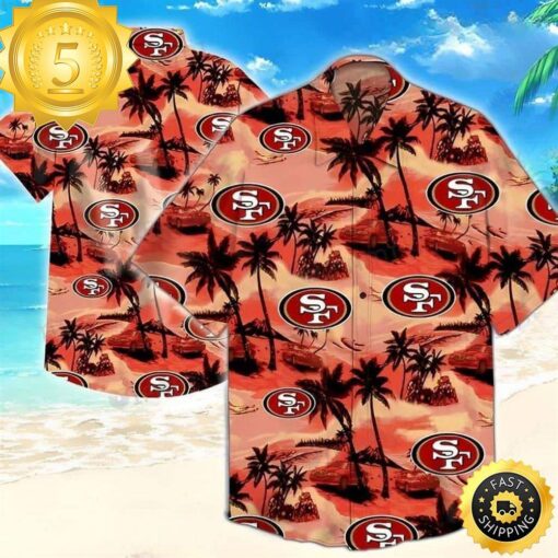 Vintage NFL San Francisco 49ers Hawaiian Shirt Gift For Football Fans - available at - sportfansshop.com