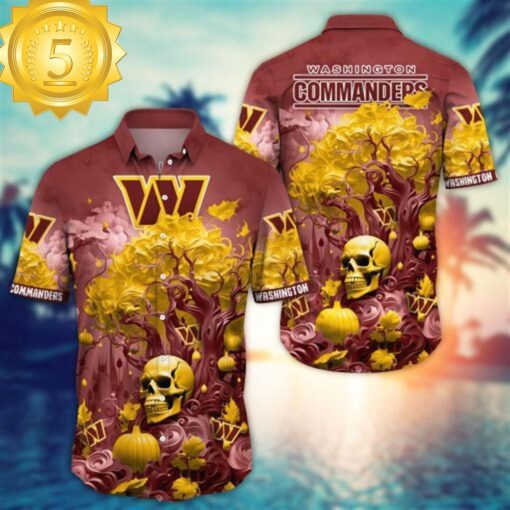 Washington Commanders Halloween Skull Pumpkin – NFL Hawaiian Shirt - available at - sportfansshop.com