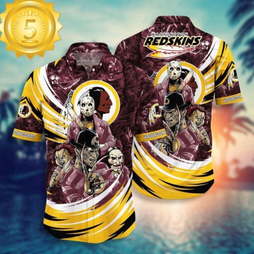 Washington Commanders NFL Halloween Horror Movies Hawaiian Shirts - available at - sportfansshop.com