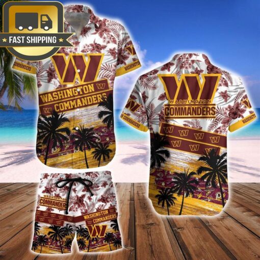 Washington Commanders NFL Summer Hawaiian Shirt And Beach Short - available at - sportfansshop.com