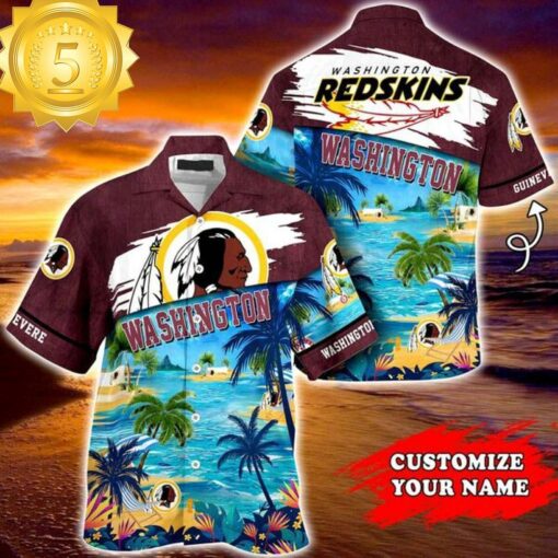 Washington Redskins NFL Personalized Hawaiian Shirt - available at - sportfansshop.com