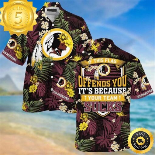 Washington Redskins-Sucks Beachwear For Men Nfl Sport Hawaiian Shirt - available at - sportfansshop.com